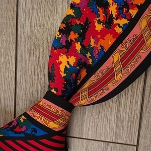 RUSH LIMBAUGH No Boundaries Multicolor‎ Abstract Paint Splatter USA Silk Tie 90s